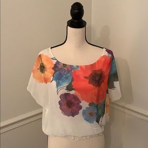 Hot Tempered Sheer Floral Blouse